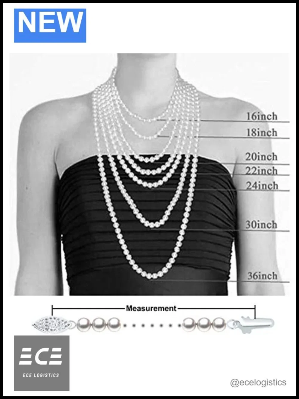 Freshwater Pearl Strand Necklace 18 Inch Silk Knotted 925 Sterling Silver Clasp